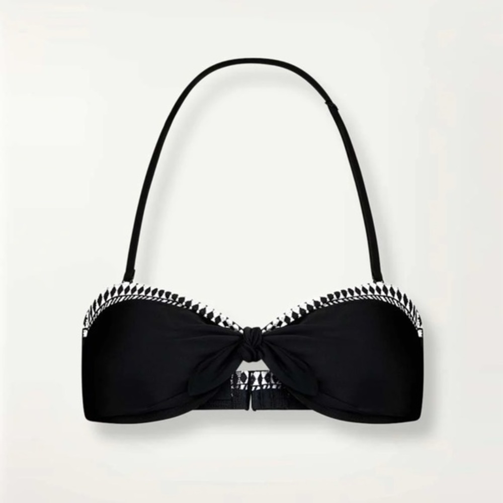Lemlem AVA Bandeau Top, Sofia Black, Large, $135
